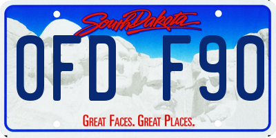 SD license plate 0FDF90