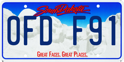 SD license plate 0FDF91