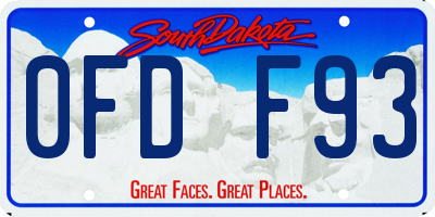 SD license plate 0FDF93