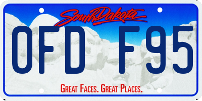 SD license plate 0FDF95