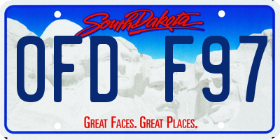 SD license plate 0FDF97