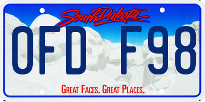 SD license plate 0FDF98