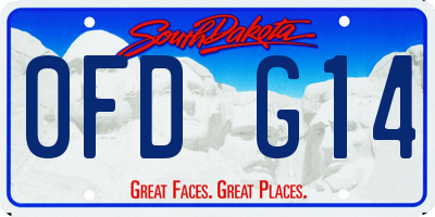 SD license plate 0FDG14