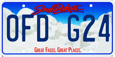SD license plate 0FDG24