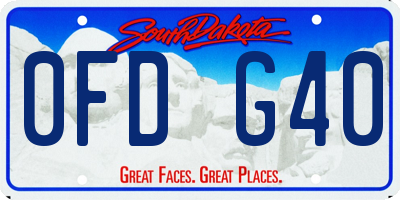 SD license plate 0FDG40