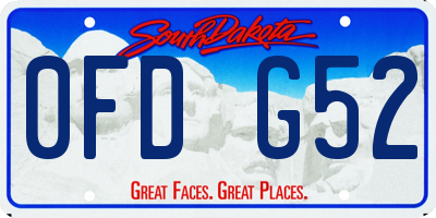 SD license plate 0FDG52