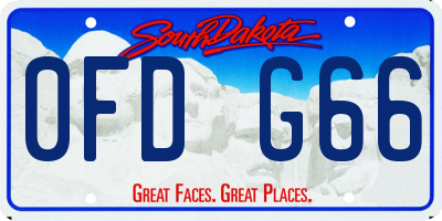 SD license plate 0FDG66