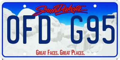 SD license plate 0FDG95
