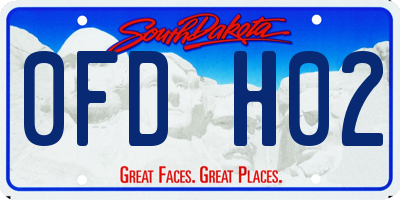 SD license plate 0FDH02