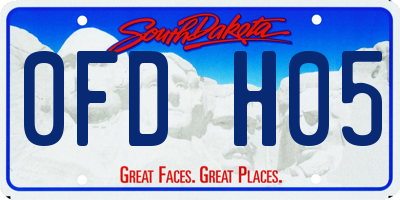 SD license plate 0FDH05