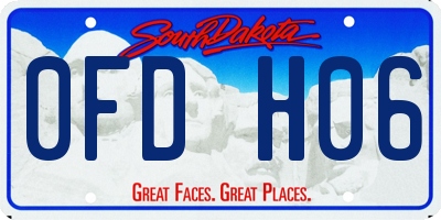 SD license plate 0FDH06