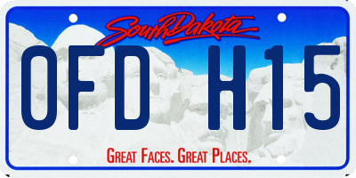 SD license plate 0FDH15