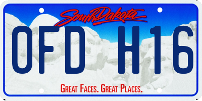 SD license plate 0FDH16