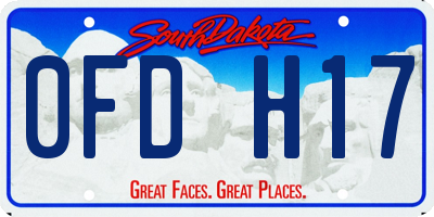 SD license plate 0FDH17