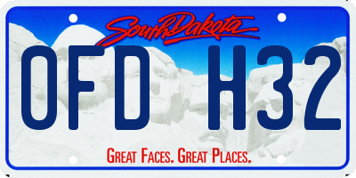 SD license plate 0FDH32