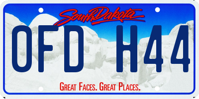 SD license plate 0FDH44