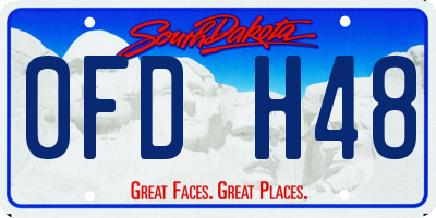 SD license plate 0FDH48