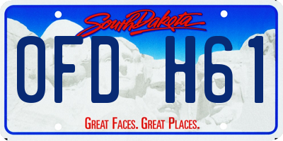 SD license plate 0FDH61