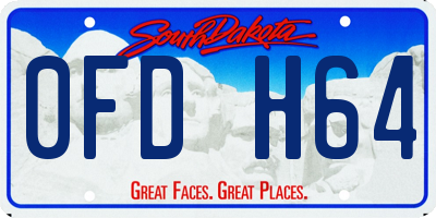 SD license plate 0FDH64