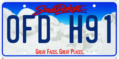 SD license plate 0FDH91