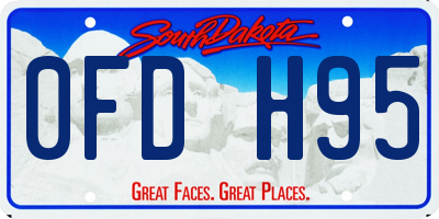 SD license plate 0FDH95