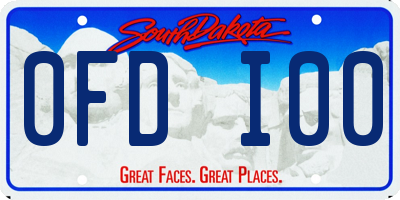 SD license plate 0FDI00