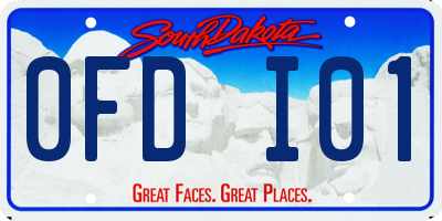 SD license plate 0FDI01