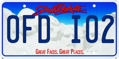 SD license plate 0FDI02