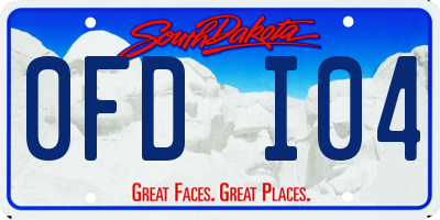 SD license plate 0FDI04
