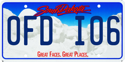 SD license plate 0FDI06