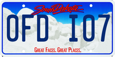 SD license plate 0FDI07