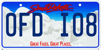SD license plate 0FDI08