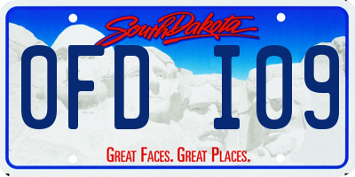 SD license plate 0FDI09