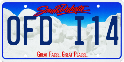 SD license plate 0FDI14
