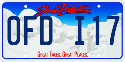 SD license plate 0FDI17