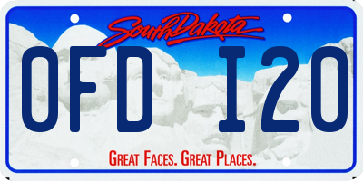 SD license plate 0FDI20
