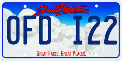 SD license plate 0FDI22