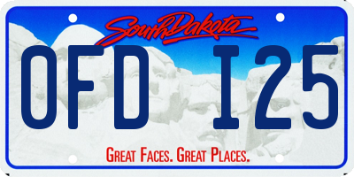 SD license plate 0FDI25