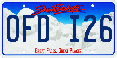SD license plate 0FDI26