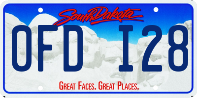 SD license plate 0FDI28