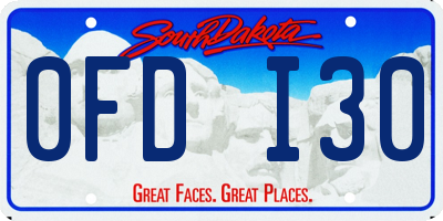 SD license plate 0FDI30