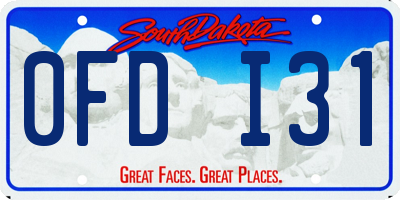 SD license plate 0FDI31