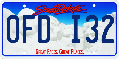 SD license plate 0FDI32