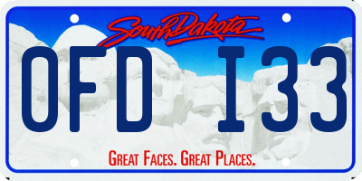 SD license plate 0FDI33