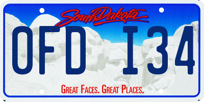 SD license plate 0FDI34