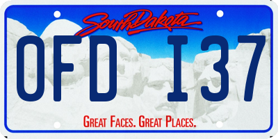 SD license plate 0FDI37