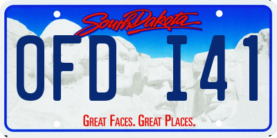 SD license plate 0FDI41