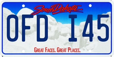 SD license plate 0FDI45