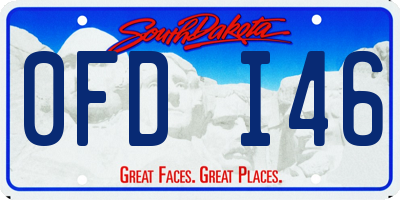SD license plate 0FDI46
