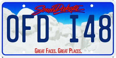 SD license plate 0FDI48